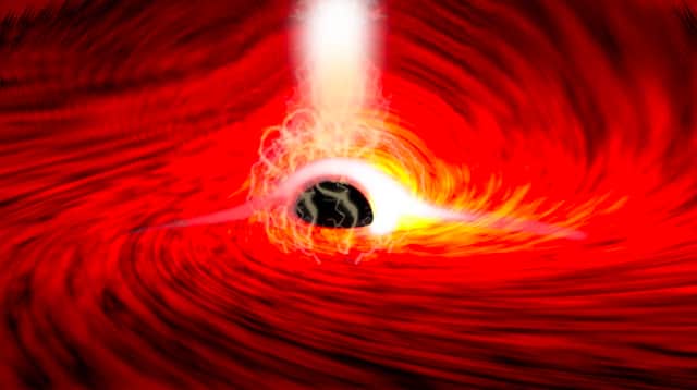 An image showing light bending around a black hole (Photo: Supplied)