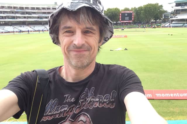 Phil Hewitt wearing his Rolling Stones T-shirt in Cape Town three hours before being stabbed