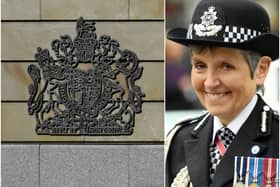 The British embassy in Berlin (left) and Metropolitan Police Commissioner Dame Cressida Dick (right) - Getty Images