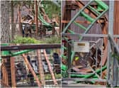 A rollercoaster has come off the tracks at a Scottish theme park (SWNS)