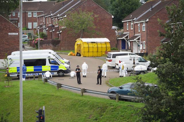 Forensic officers in Biddick Drive (Photo: PA)