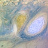 ‘If your telescope is really good, perhaps you’ll even make out the swirling clouds of Jupiter’s upper atmosphere’ (Photo: JPL/NASA/Getty Images)
