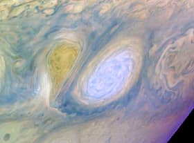 ‘If your telescope is really good, perhaps you’ll even make out the swirling clouds of Jupiter’s upper atmosphere’ (Photo: JPL/NASA/Getty Images)