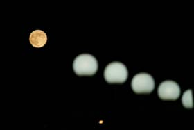 A full moon is seen from Gaza City on August 31, 2012 (MOHAMMED ABED/AFP/GettyImages)