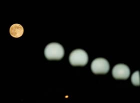 A full moon is seen from Gaza City on August 31, 2012 (MOHAMMED ABED/AFP/GettyImages)
