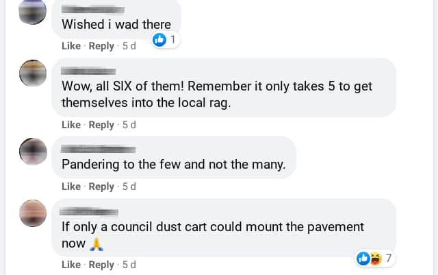 One anti-LTN vigilante says he wishes a council dust cart could “mount the pavement”. Credit: Facebook
