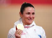 Great Britain’s Sarah Storey celebrates with the gold medal after the Women’s C5 3000m Individual Pursuit Gold Final at the Izu Velodrome on day one of the Tokyo 2020 Paralympic Games in Japan (Photo: PA)