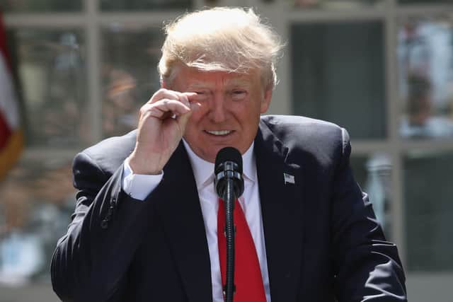 President Donald Trump announces his decision for the United States to pull out of the Paris climate agreement in the Rose Garden at the White House in June 2017 (Photo: Win McNamee/Getty Images)