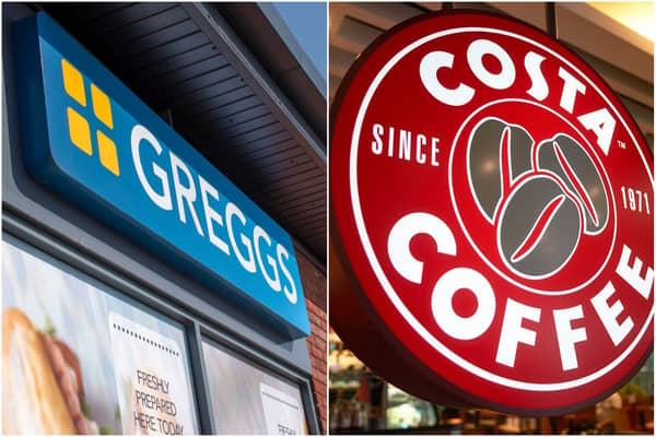 Big high street chains Greggs and Costa are the latest to experience food supply issues (image: Shutterstock)