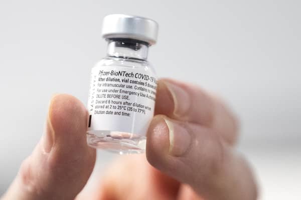 A phial of Pfizer/BioNTech Covid vaccine (image: PA) 