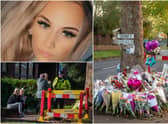 Tributes poured in last year for four friends killed in a car, including Lucy Tibbet, 16 (pictured top left by SWNS).