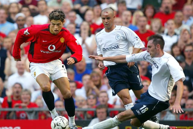 Ronaldo in action for Manchester United back in 2003 (Photo by ADRIAN DENNIS/AFP via Getty Images)