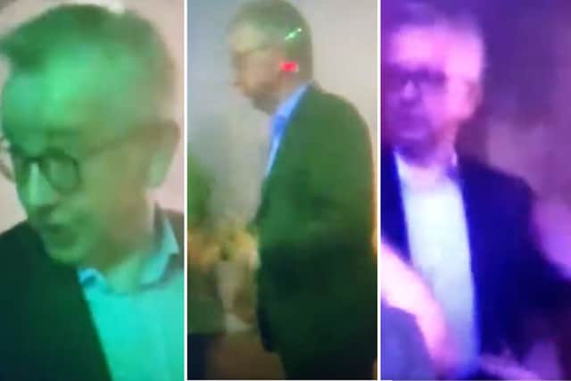 Michael Gove was caught on camera in an Aberdeen nightclub (Photos: UGC)