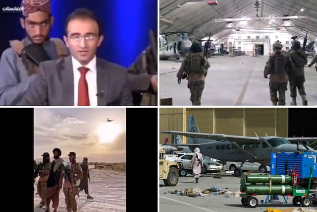 Some of the images which emerged from Afghanistan following the US exit (Photos: Twitter / Getty)