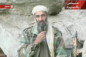 Osama bin Laden in video footage reportedly recorded at an undisclosed location in Afghanistan in October 2001 and aired by the Qatar-based satellite TV station al-Jazeera (Photo: AFP via Getty Images)
