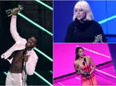 (Clockwise from top right) Bille Eilish, Olivia Rodrigo and Lil Nas X, who all won big at the MTV VMAs 2021 (Photos: Getty Images)