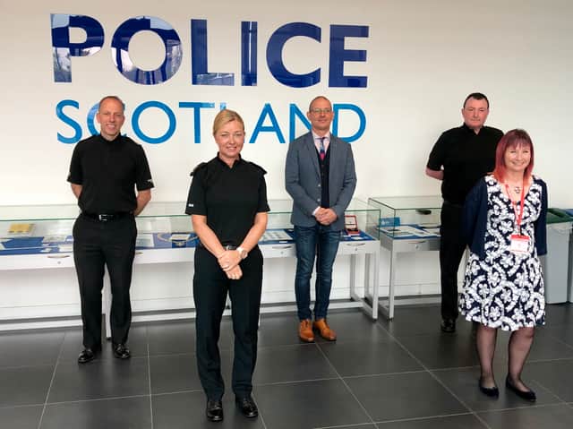 Assistant Chief Constable Gary Ritchie (Partnerships, Prevention and Community Wellbeing - PPCW), Chief Superintendent Linda Jones - PPCW Divisional Commander, Tommy Petillo - Alzheimer Scotland Purple Alert Co-ordinator, Karen Thom - Edinburgh Health and Social Care Partnership, Superintendent Norrie Conway - PPCW. 