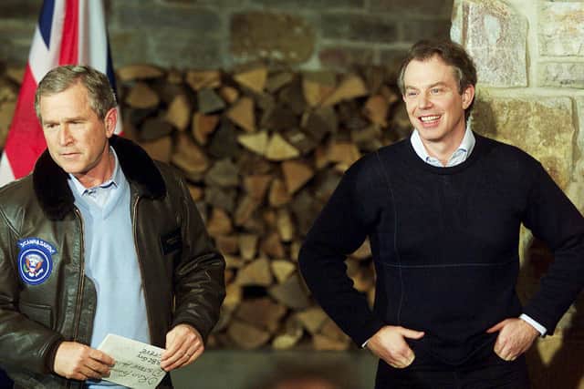 George W. Bush (L) and Tony Blair back in 2001 (Photo: Getty)