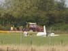 Teesside airport: flights cancelled after ‘plane crash’ leaves 3 in hospital
