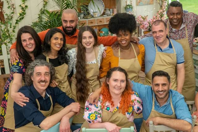 Twelve bakers began their GBBO journey last week, but it wasn’t to be for Tom (Top Right)