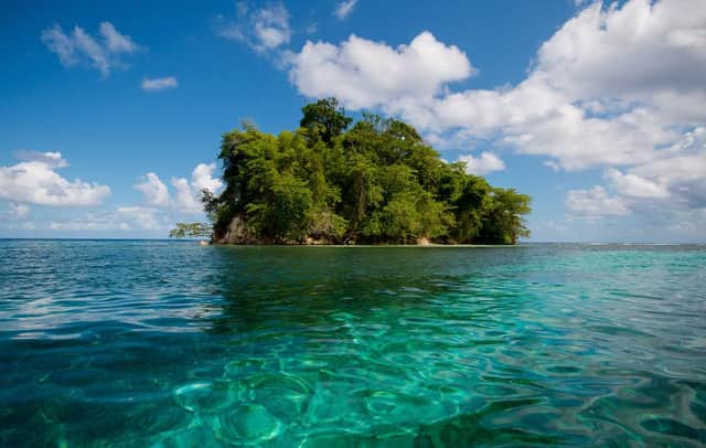 Jamaica’s clear water and winding rivers are a perfect setting for Bond to cause chaos 