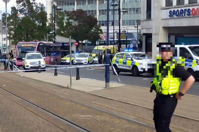 Police were called at 4:30pm on 17 September after Mohamed Issa Koroma was stabbed in High Street, Sheffield (image: Sheffield Star)