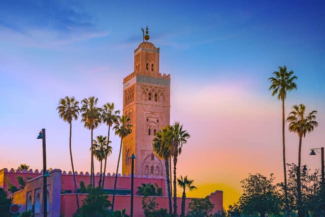 Koutoubia Mosque minaret located at medina quarter of Marrakesh, Morocco. (Picture: Shutterstock)