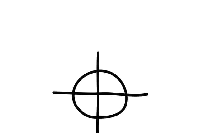 The Zodiac Killer typically signed off his letters with a crosshairs symbol (image: Shutterstock)