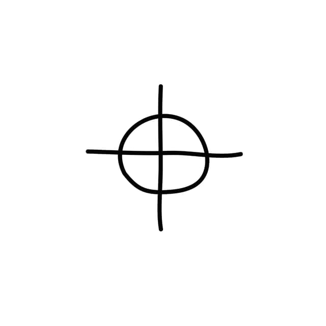 The Zodiac Killer typically signed off his letters with a crosshairs symbol (image: Shutterstock)