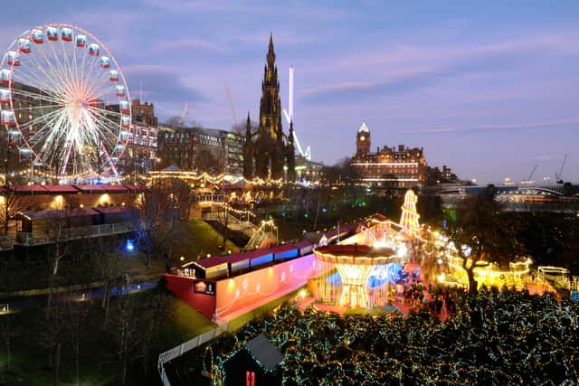 Edinburgh’s Christmas market is held in the heart of East Princes Street Gardens (Photo: Shutterstock)