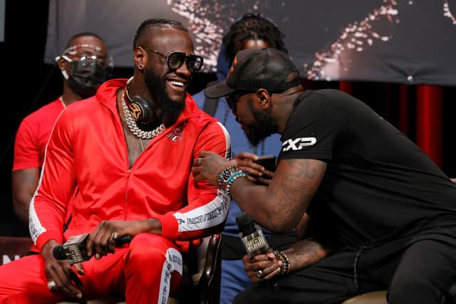 Deontay Wilder at the press conference on Wednesday night.