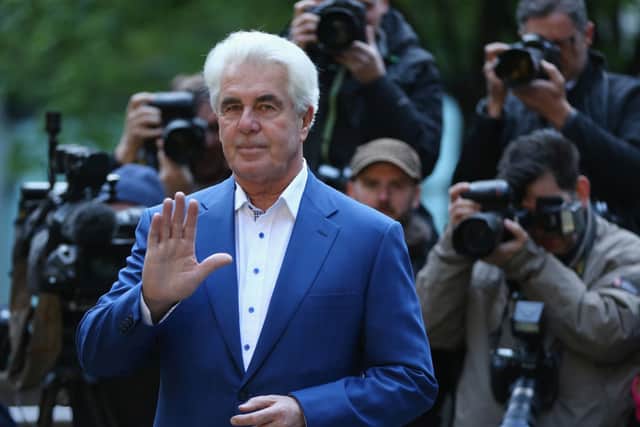 Publicist Max Clifford arrives at Southwark Crown Court on April 16, 2014 (Picture: Getty Images)