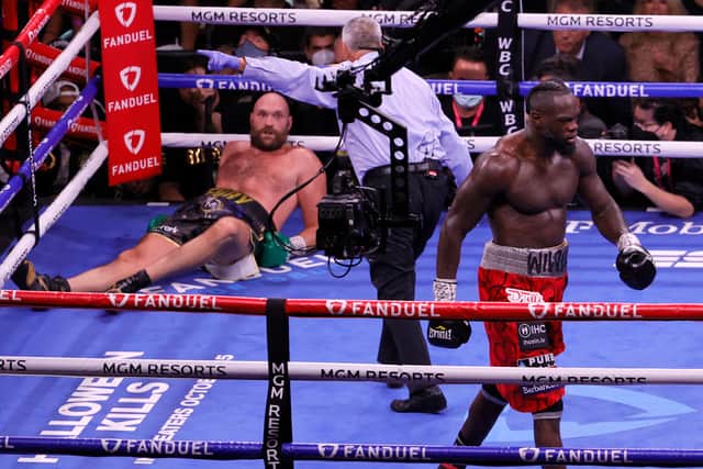 Wilder knocked Fury down twice in one round - the first time Fury has ever been floored twice in the same round.