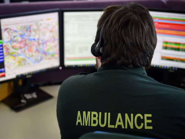 An Ambulance call handler on the phone. Picture: Getty Images