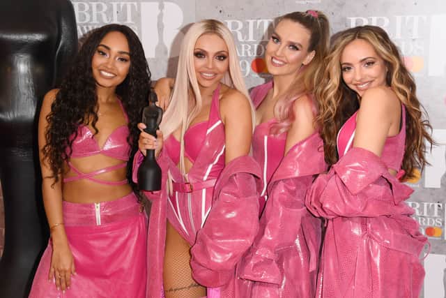 Perrie Edwards, Jesy Nelson, Jade Thirlwall and Leigh-Anne Pinnock in the winners room during The BRIT Awards 2019 (Photo: Stuart C. Wilson/Getty Images)