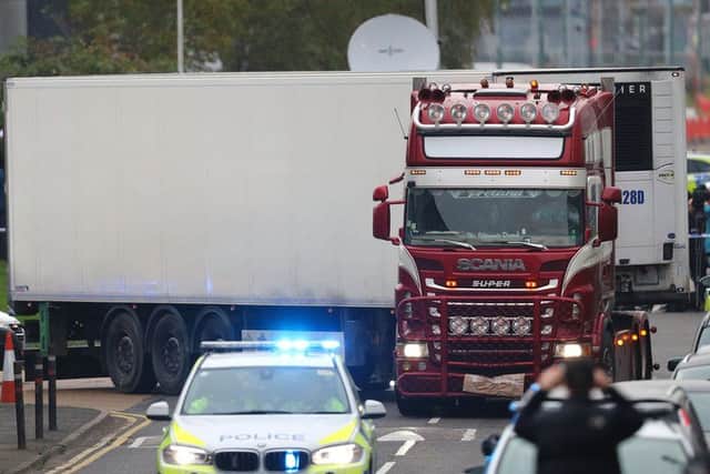 The lorry was brought into police custody following the discovery of the smuggled Vietnamese migrants (Picture: PA)