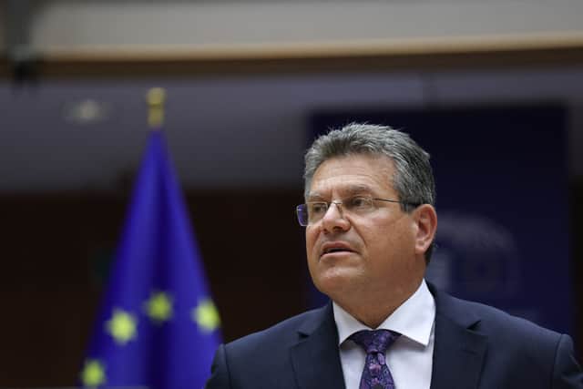 European Commission vice president Maros Sefcovic set out “very far-reaching” proposals on Wednesday 13 October (image: AFP/Getty Images)