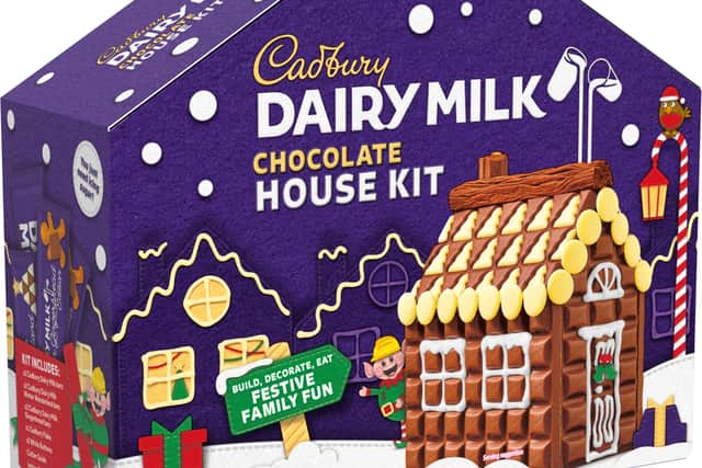 The new kit product will allow families to build a chocolate version of a gingerbread house (image: Cadbury)