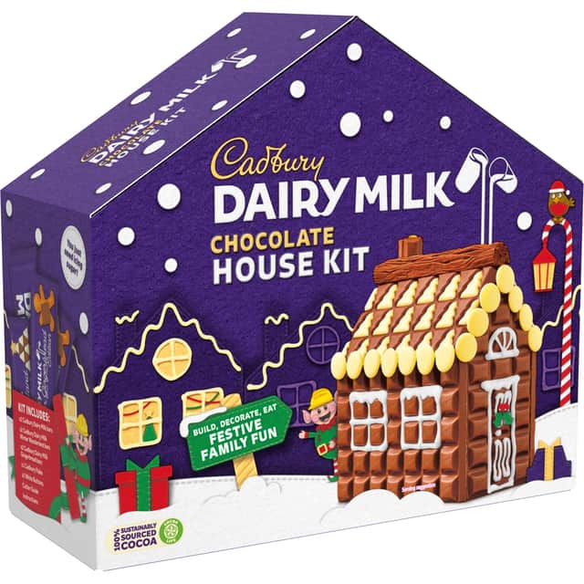 The new kit product will allow families to build a chocolate version of a gingerbread house (image: Cadbury)