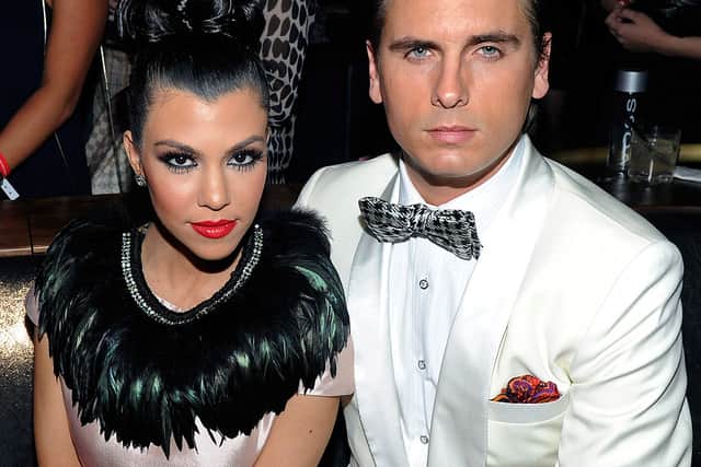 Kourtney Kardashian and Scott Disick at the Marquee Nightclub at the Cosmopolitan of Las Vegas February 14, 2011 (Photo: Ethan Miller/Getty Images for AG Adriano Goldschmied)