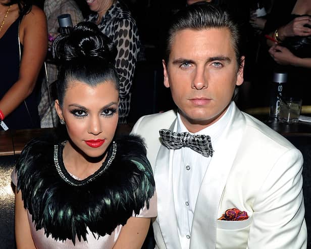 Kourtney Kardashian and Scott Disick at the Marquee Nightclub at the Cosmopolitan of Las Vegas February 14, 2011 (Picture: Ethan Miller/Getty Images for AG Adriano Goldschmied)