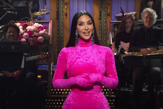 Kim Kardashian West made her hosting debut on SNL (Photo: SNL)