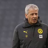 Lucien Favre (pictured) is one of three managers in the frame to take over from Steve Bruce at Newcastle United. (Pic: Getty)