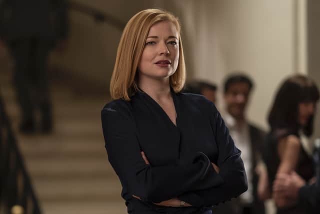 Sarah Snook as Shiv, the levelheaded baby of the Roy dynasty (Picture: HBO Max)