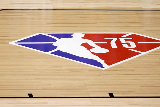 The NBA celebrates its 75th anniversary. The diamond-themed logo will be on all courts in the 2021/22 season