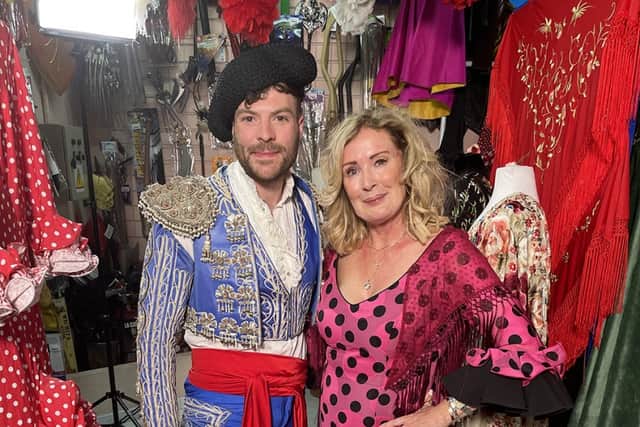 Jordan and Bev dressed in traditional Spanish costume (Picture: ITV)