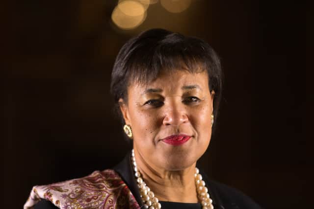LONDON, ENGLAND - MARCH 10:  Patricia Scotland, Baroness Scotland of Asthal, poses for a photograph in Marlborough House on March 10, 2016 in London, England. Patricia Scotland QC is the Secretary-General Designate of the Commonwealth of Nations. Baroness Scotland will take office as the Sixth Secretary-General of the Commonwealth of Nations on 1st April 2016. She is the first woman to hold the post. Photographed at Marlborough House where the Commonwealth Secretariat and Secretary-General's office are located.  (Photo by Carl Court/Getty Images)