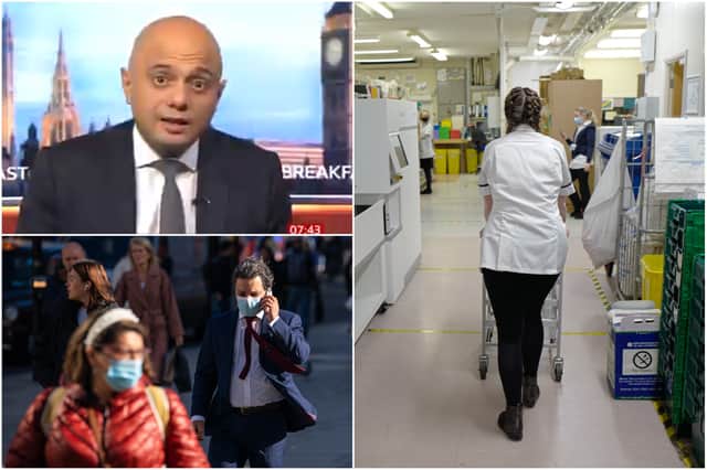 <p>Sajid Javid is not implementing Plan B measures for England (Photos: Getty)</p>