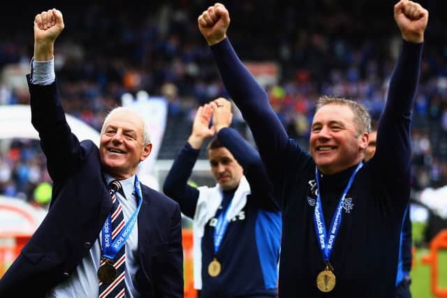 Smith and McCoist celebrate winning Scottish Premier League in 2011