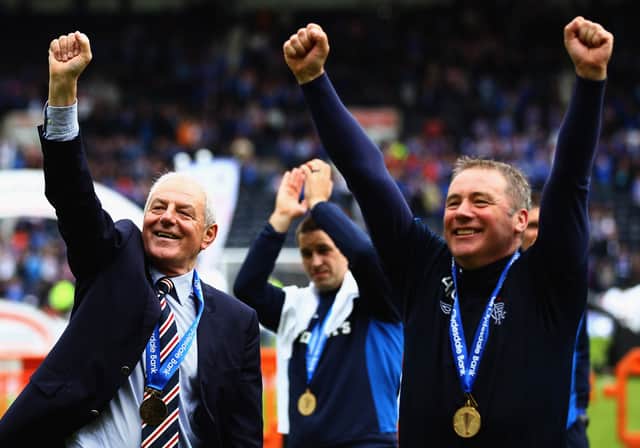 Smith and McCoist celebrate winning Scottish Premier League in 2011